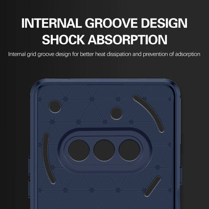 Pikkme Nothing Phone 3a 5G  Hybrid Carbon Fiber Back Cover (Blue)