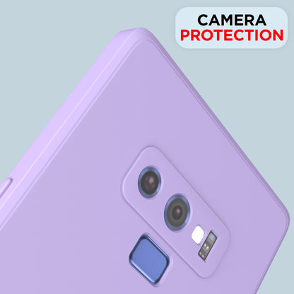Pikkme Samsung Galaxy Note 9 Soft Matte Liquid Silicone Back Cover (Purple)