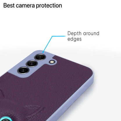 Pikkme Samsung Galaxy S21 Fe 5G Kitty Back Cover (Purple)