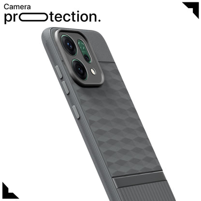 Pikkme Oppo Reno 14 5G Shockproof Soft Flexible Gencase Back cover (Grey)