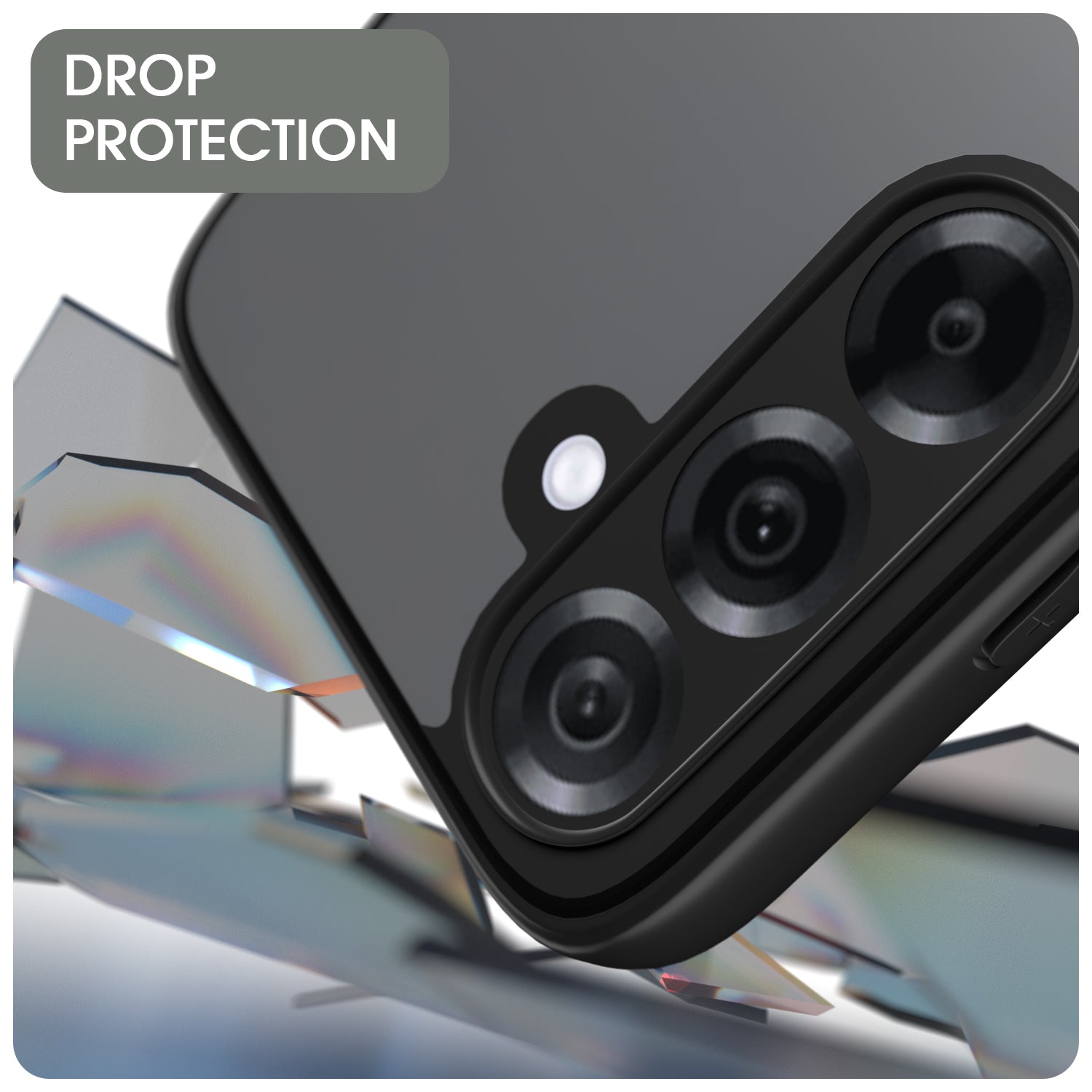 Pikkme Samsung Galaxy A36 5G Eagle 2 Mag-Safe Smoke Shockproof Hard Transparent Back Cover (Black)