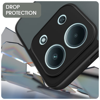 Pikkme Redmi 15c 5G Eagle 2 Mag-Safe Smoke Shockproof Hard Transparent Back Cover (Black)