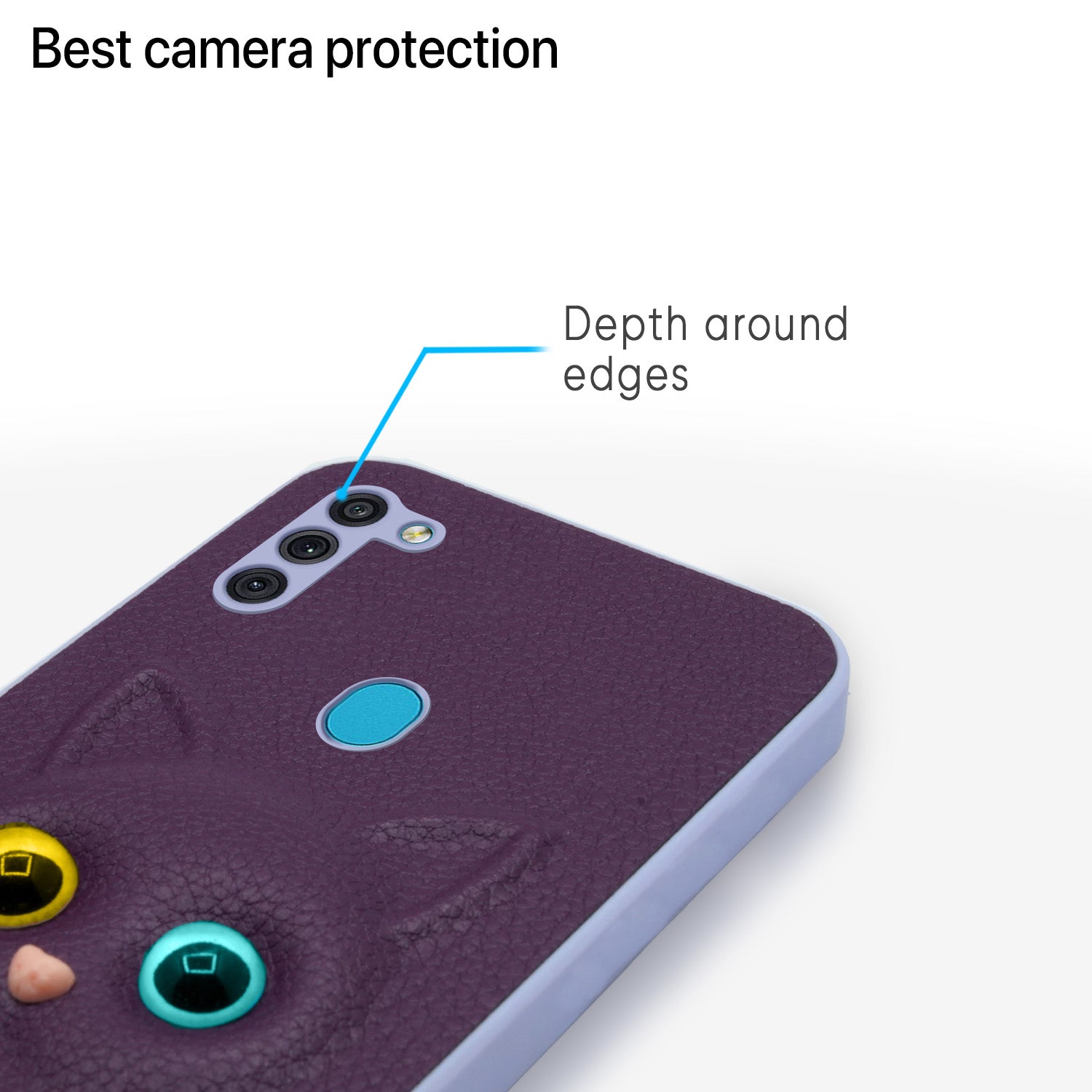 Pikkme Samsung Galaaxy M11 Kitty Back Cover (Purple)