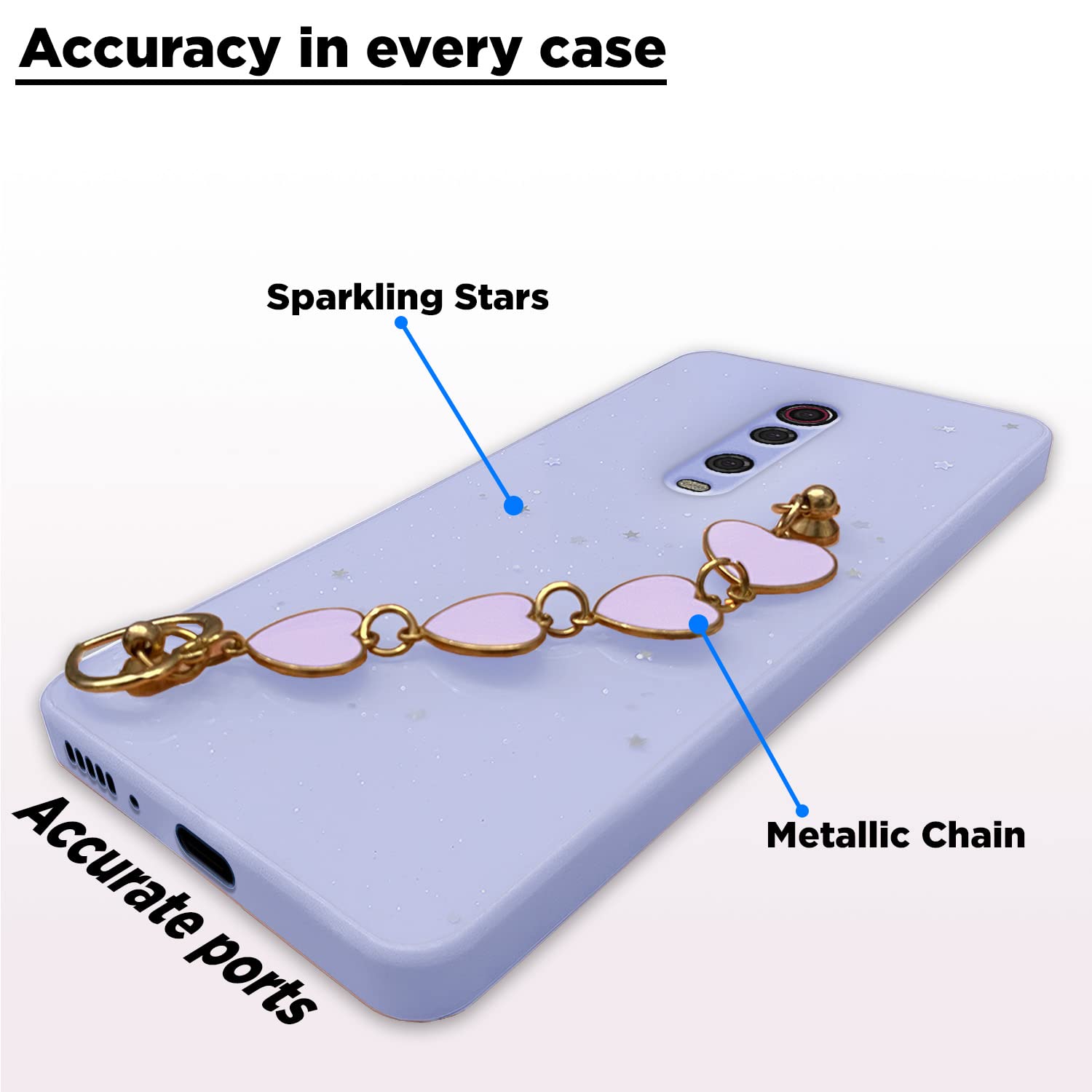 Pikkme Mi Redmi K20 / K20 Pro Chain Back Cover (Purple)