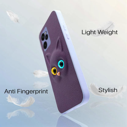 Pikkme Realme C35 Kitty Back Cover (Purple)