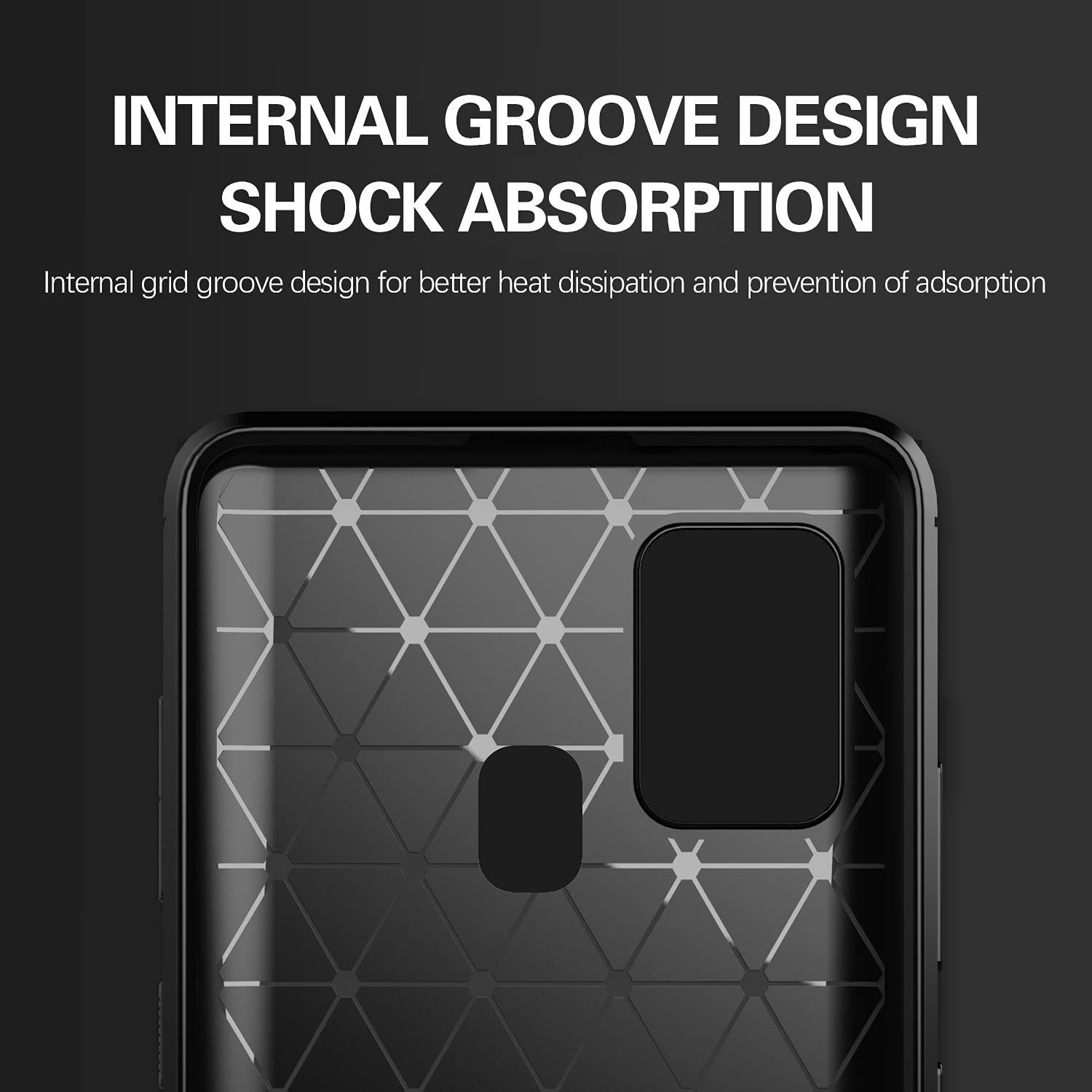 Pikkme Samsung Galaxy M31 / F41 / M31 Prime Hybrid Carbon Fiber Back Cover | Black