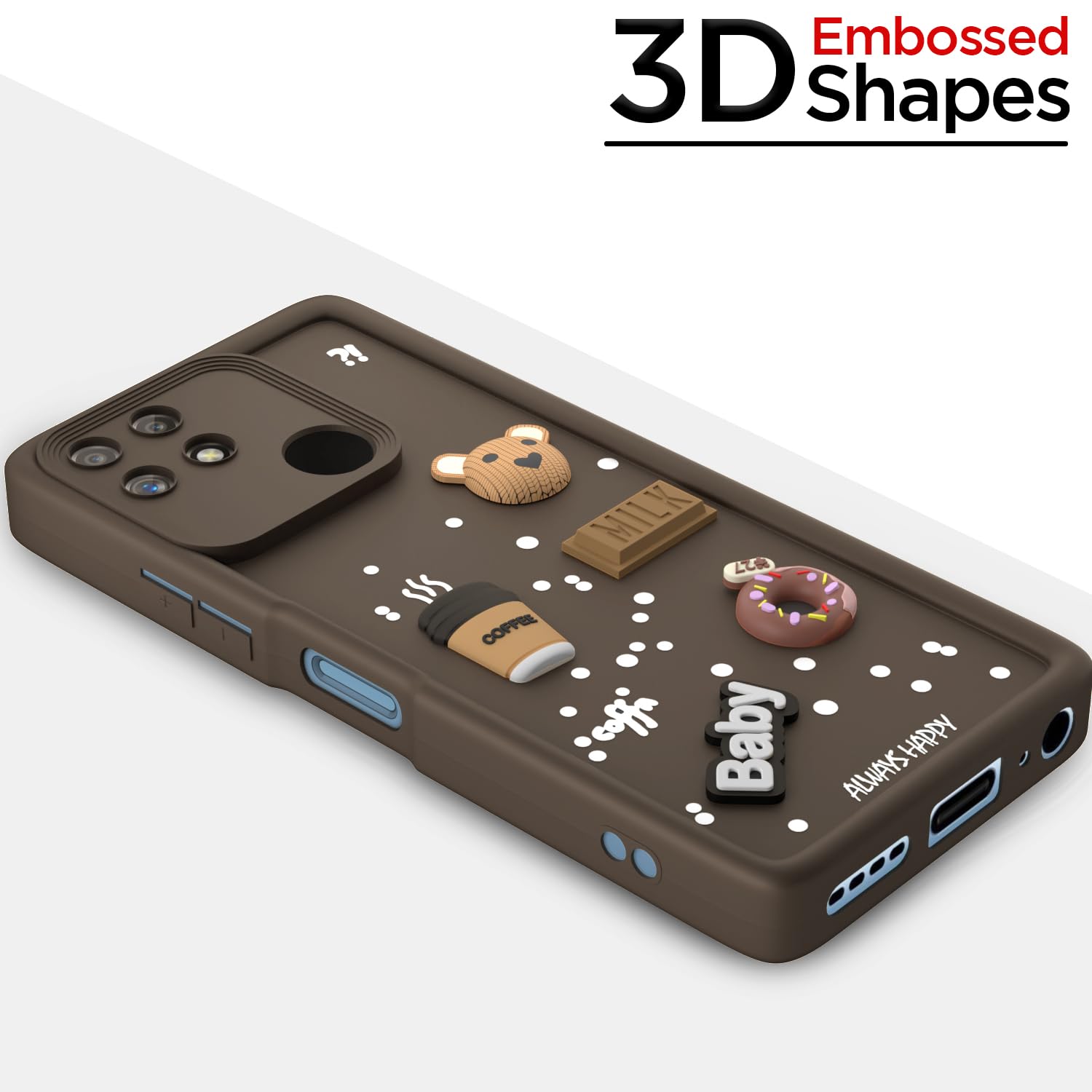 Pikkme brown mobile back cover for Realme Narzo 50A – photo 3
