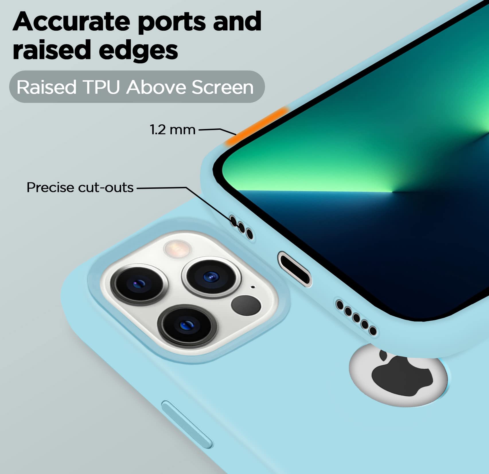 Sea blue phone cover for iPhone 13 Pro – Pikkme – photo 2
