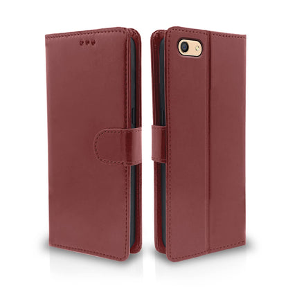 Oppo F3 Wallet wallet flip cover in brown by Pikkme