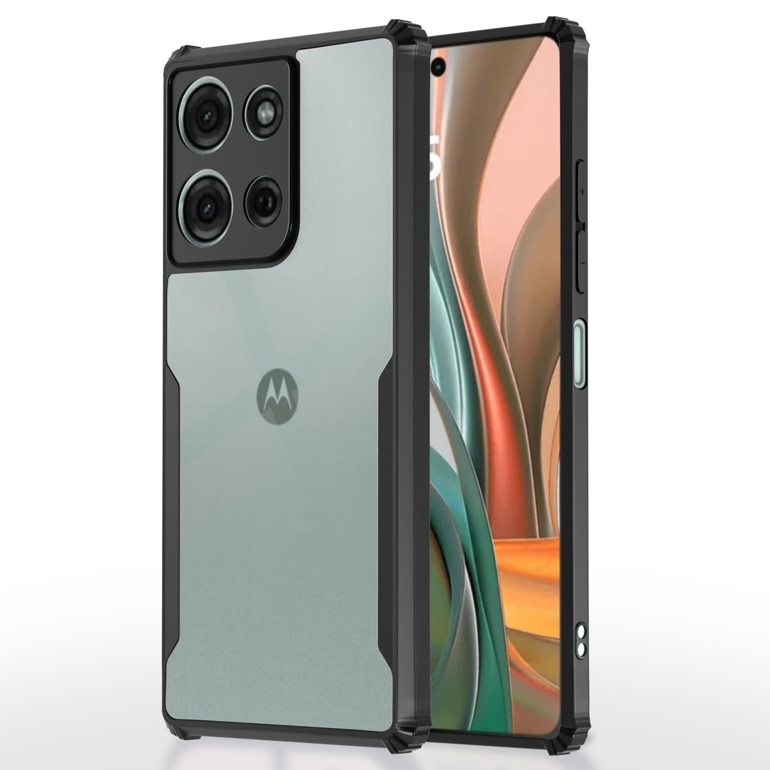 Black mobile cover for Moto G75 5G – Pikkme