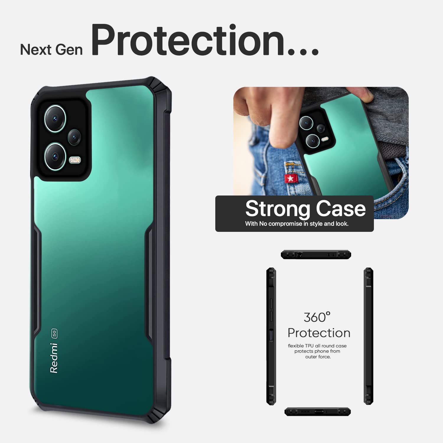 Pikkme Poco X5/Redmi Note 12 5G black mobile cover – photo 6
