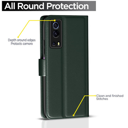 Green Wallet flip case for iQOO Z3 5G – Pikkme – photo 4
