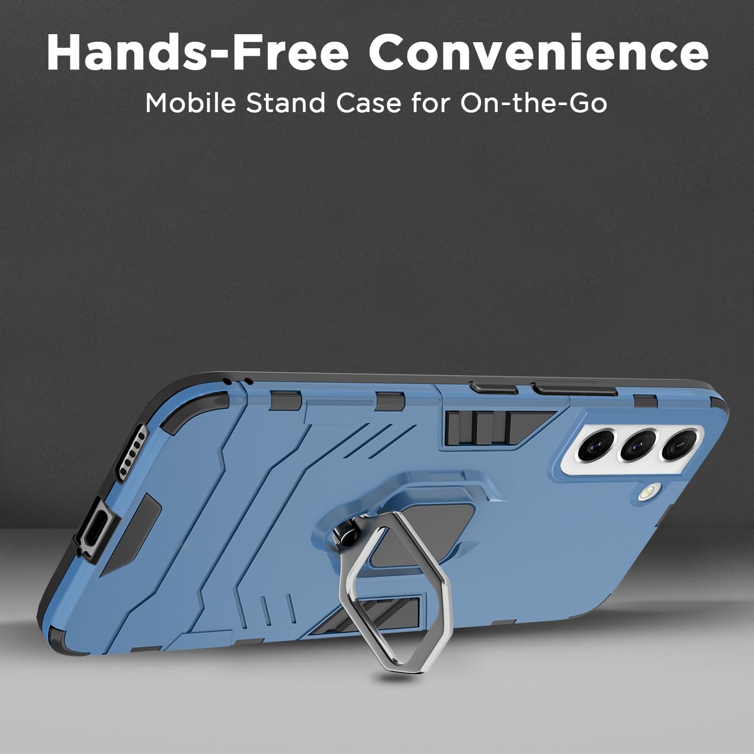 Samsung S21 FE 5G Tough Armor mobile cover in blue by Pikkme – photo 6