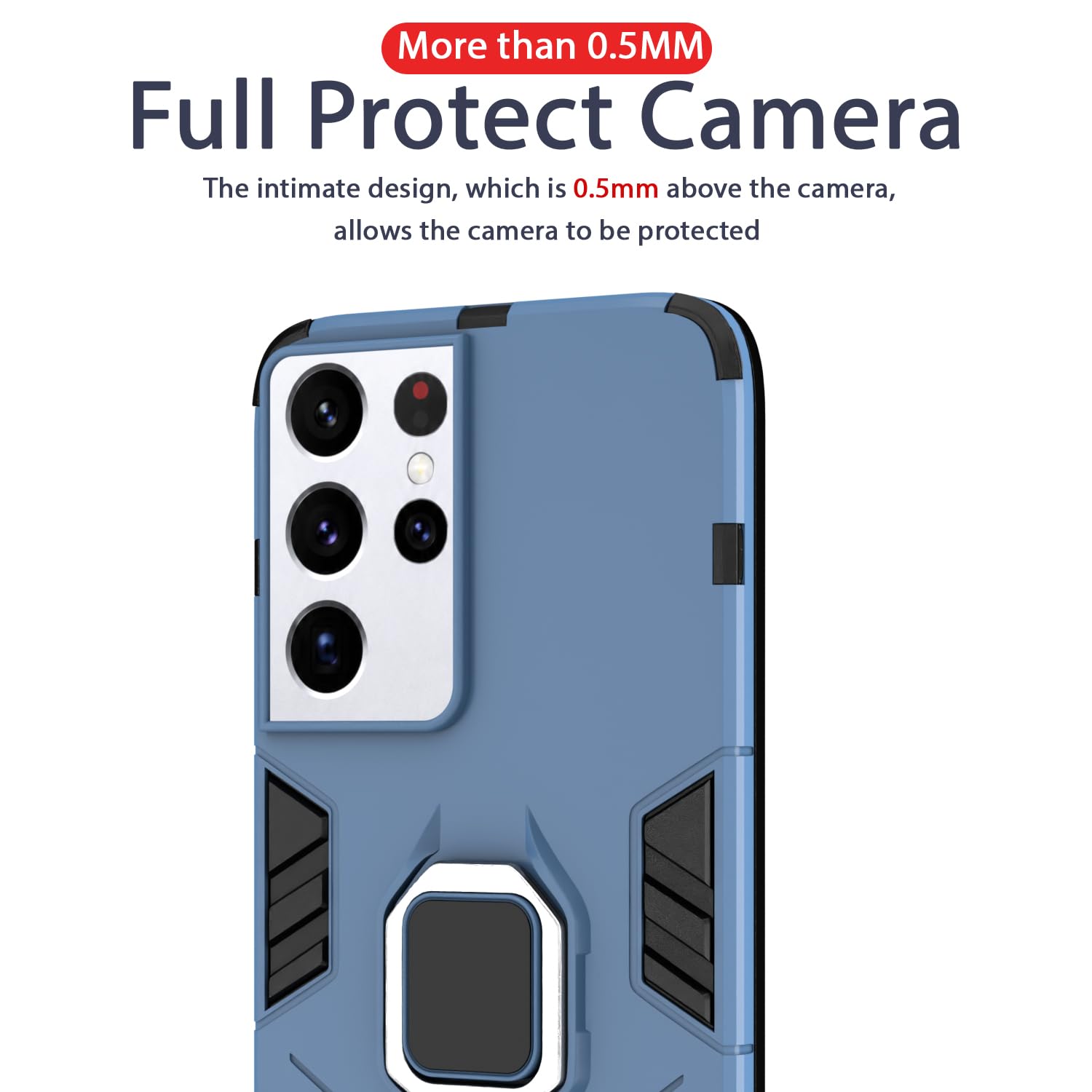 Samsung S21 Ultra D5 Tough Armor mobile back cover in blue by Pikkme – photo 7