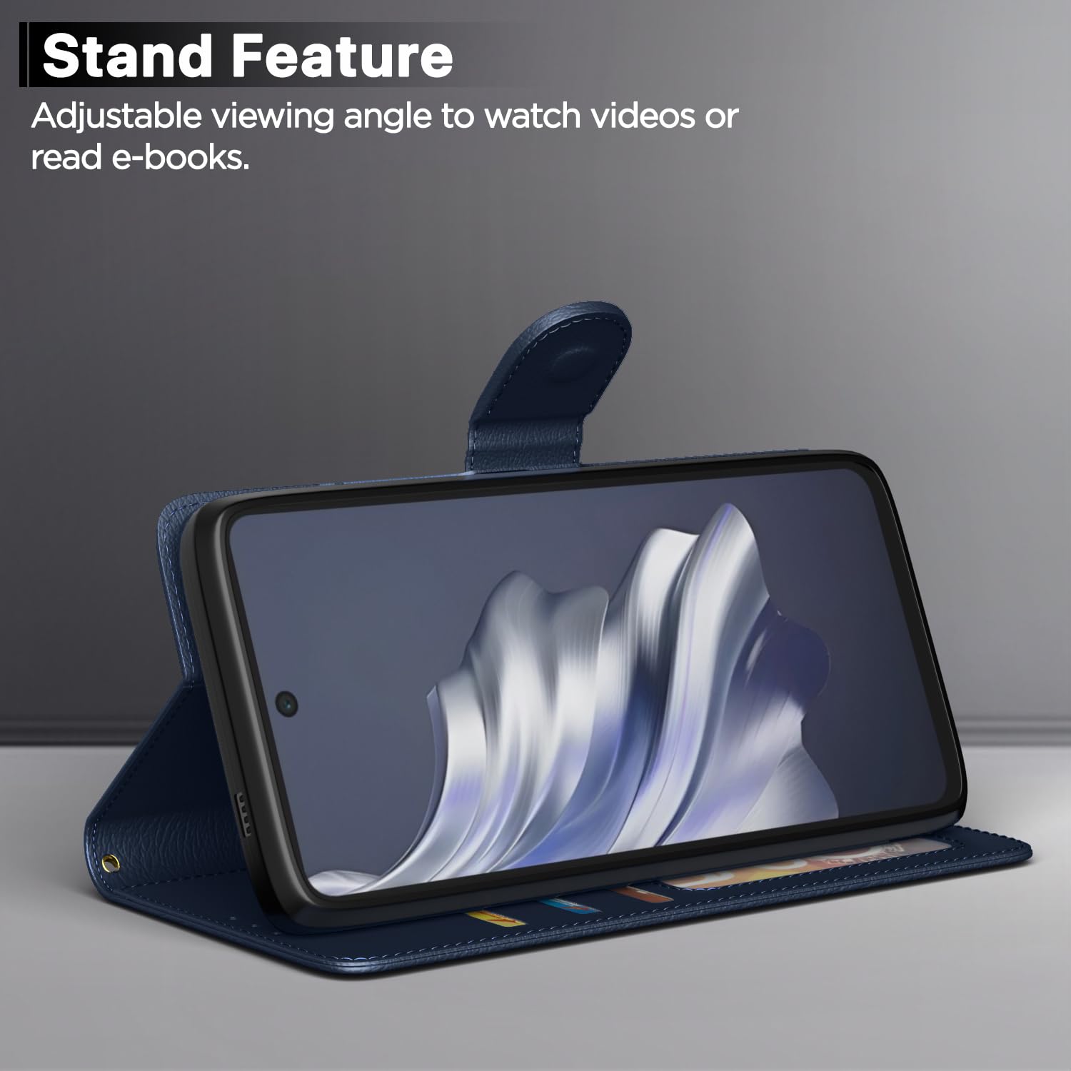 Pikkme Tecno Spark 20 Pro Vintage Flip Cover (Blue)