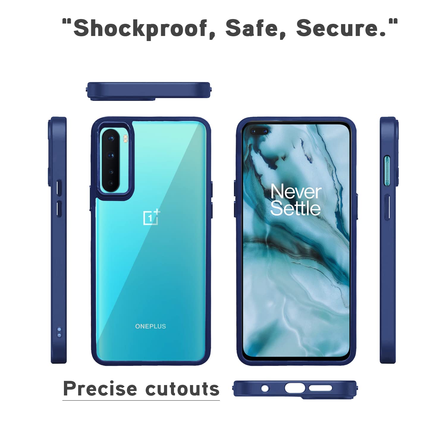 Pikkme blue Chrome mobile back cover for OnePlus Nord – photo 3