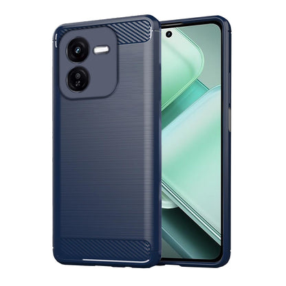 Pikkme iQOO Z9X 5G Carbon Fibre Back Cover (Blue)