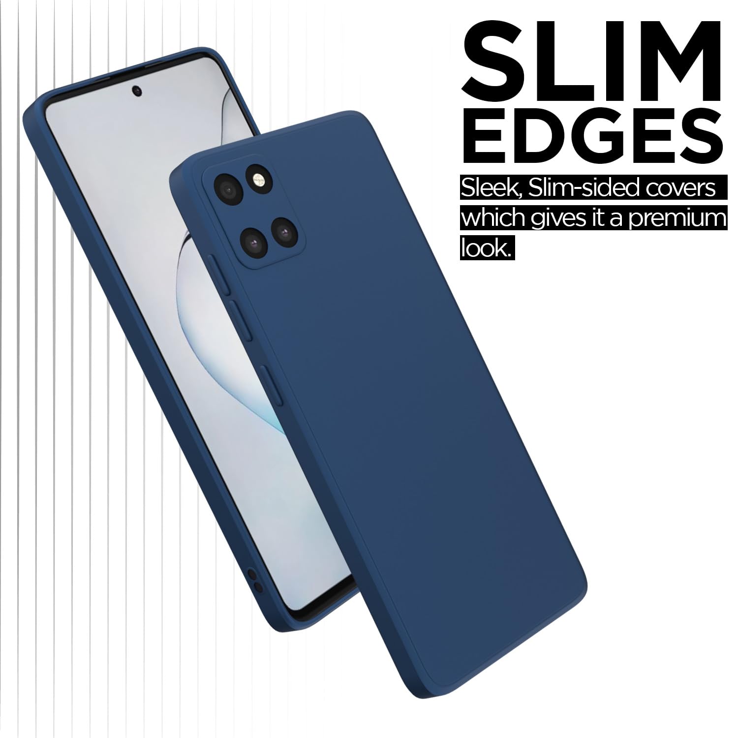 Blue Liquid Silicone mobile back cover for Samsung Note 10 Lite – Pikkme – photo 3