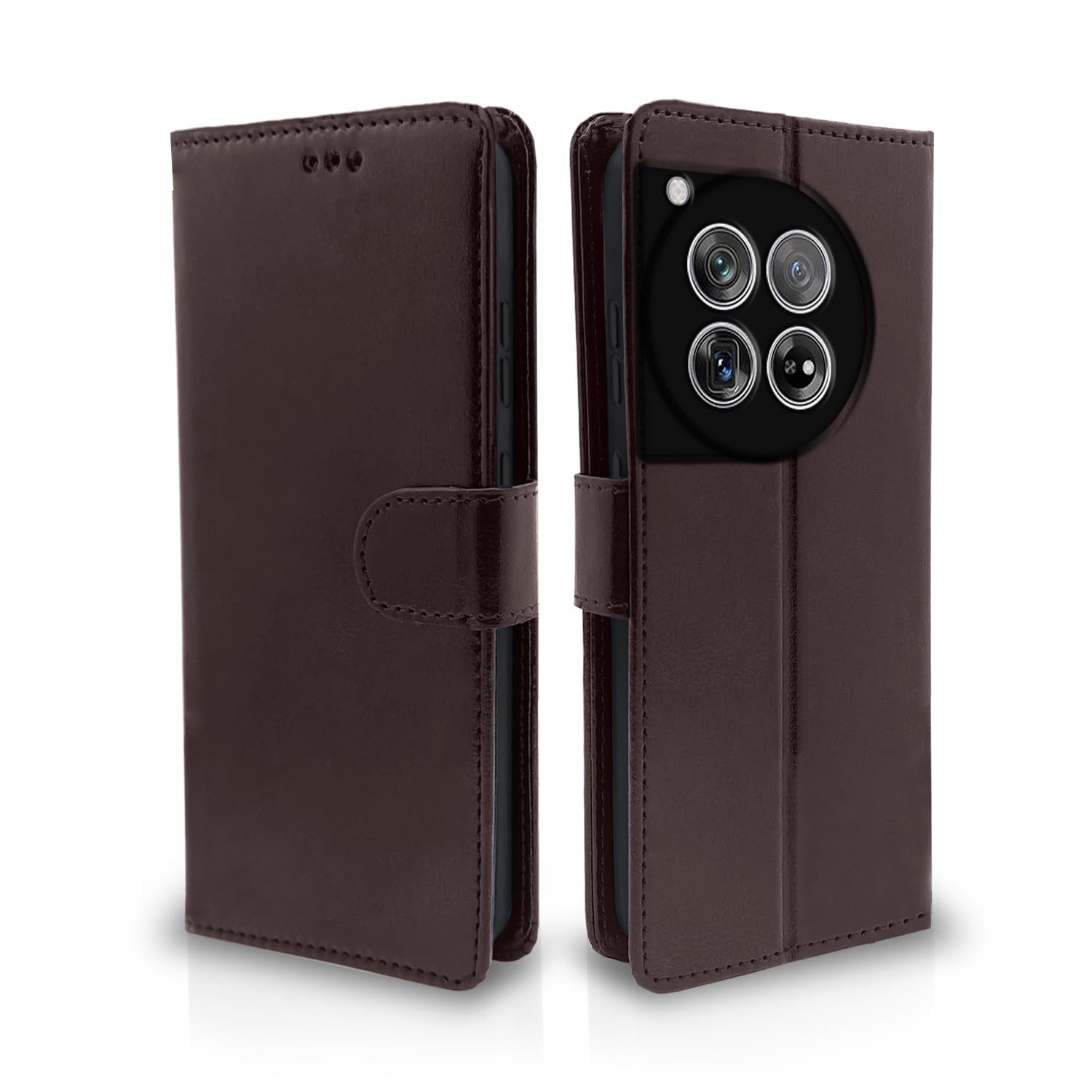 Pikkme OnePlus 12 5G Wallet coffee flip cover