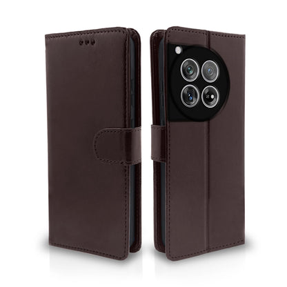 Pikkme OnePlus 12 5G Wallet coffee flip cover