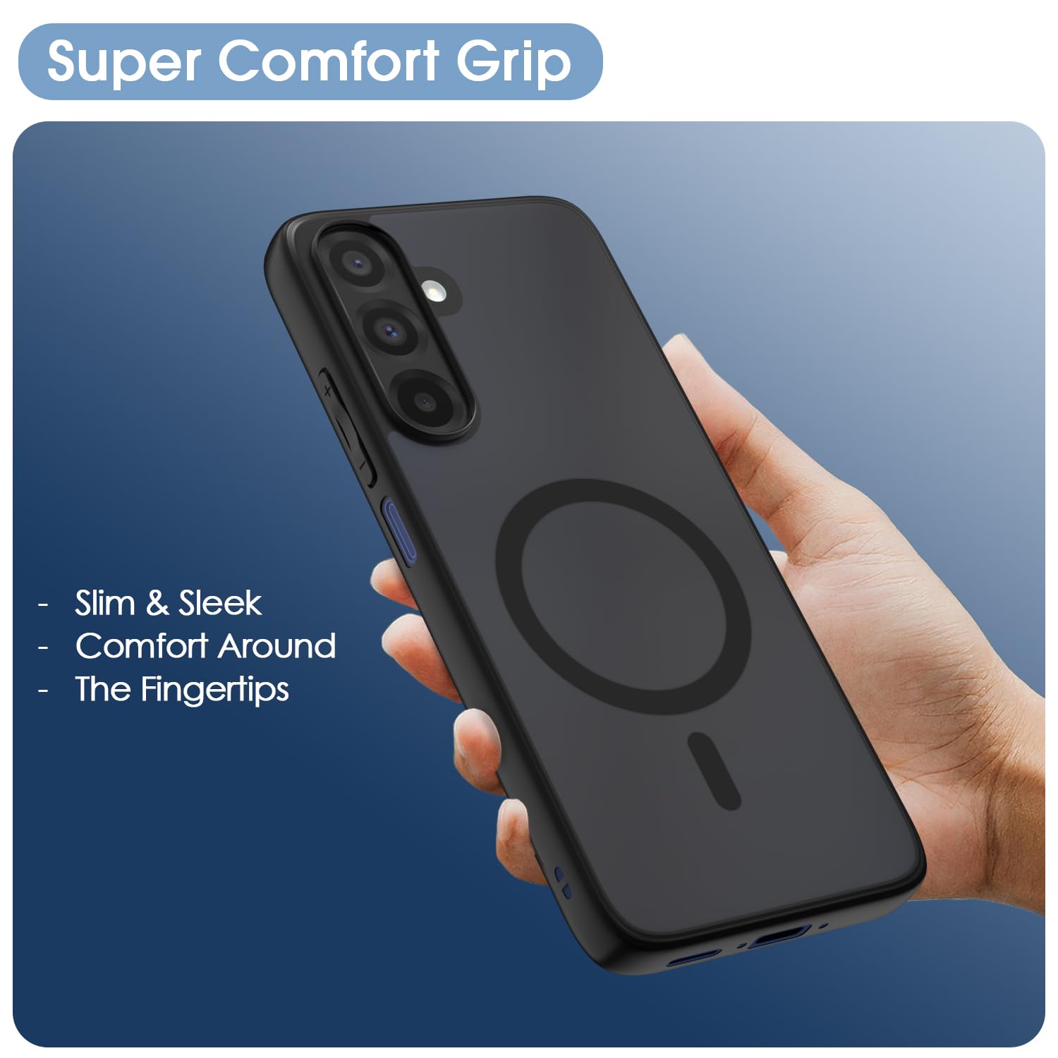 Samsung M17/A17/F17 5G mobile cover in black smoke mag-safe by Pikkme – photo 6