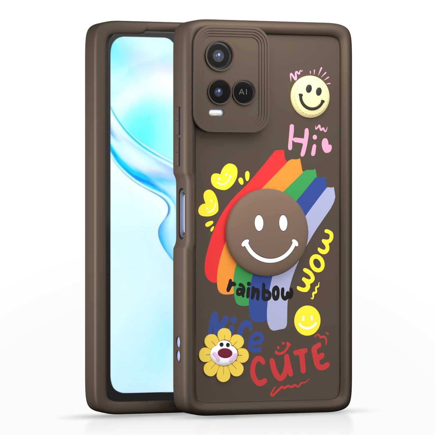 Pikkme Vivo Y21 2021/Y33s brown mobile cover