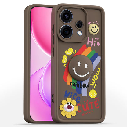 Pikkme brown Smile Rainbow mobile back cover for Oppo Reno 15F 5G