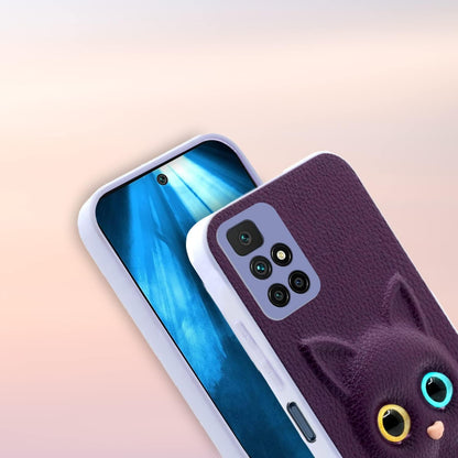 Pikkme Redmi 10 Prime Kitty Back Cover (Purple)