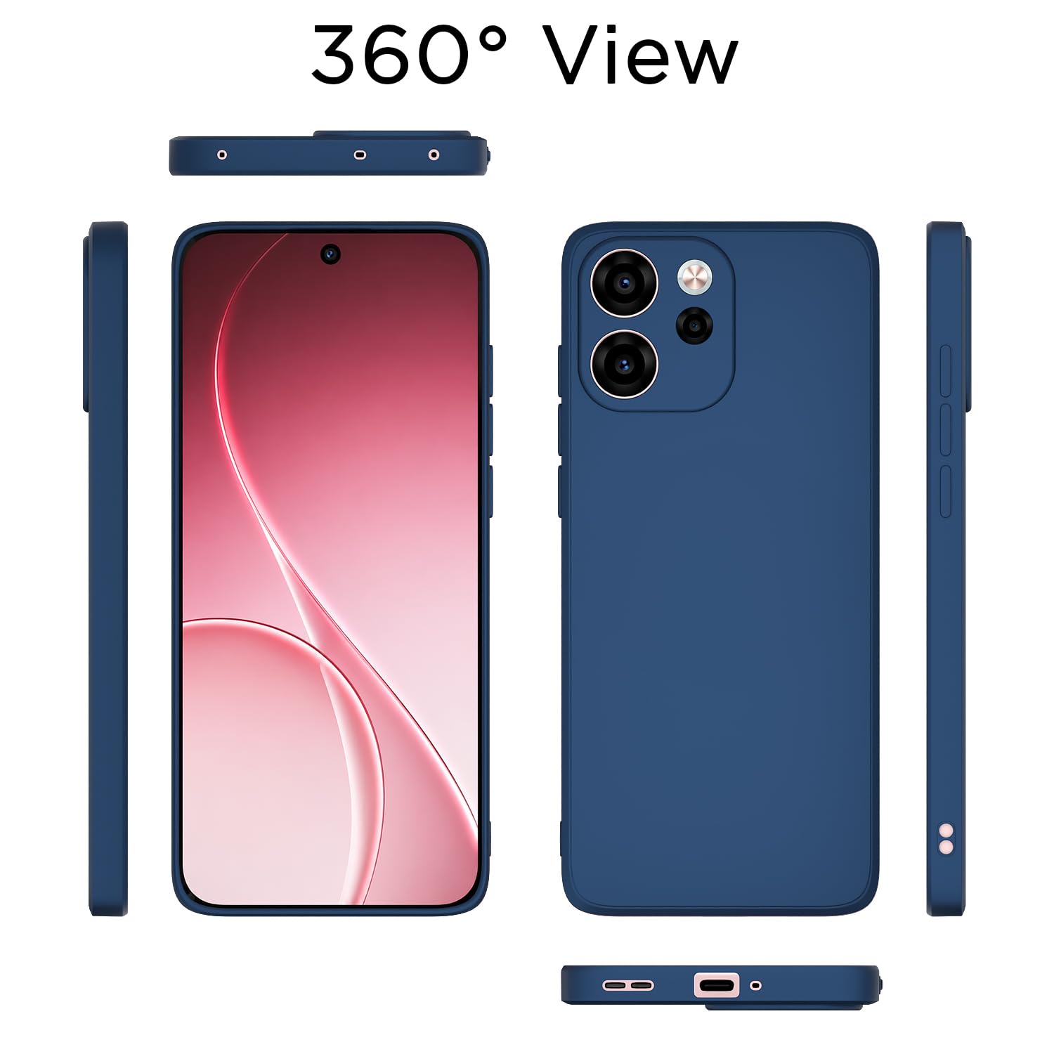 Pikkme blue Matte mobile cover for Oppo Reno 15F 5G – photo 4