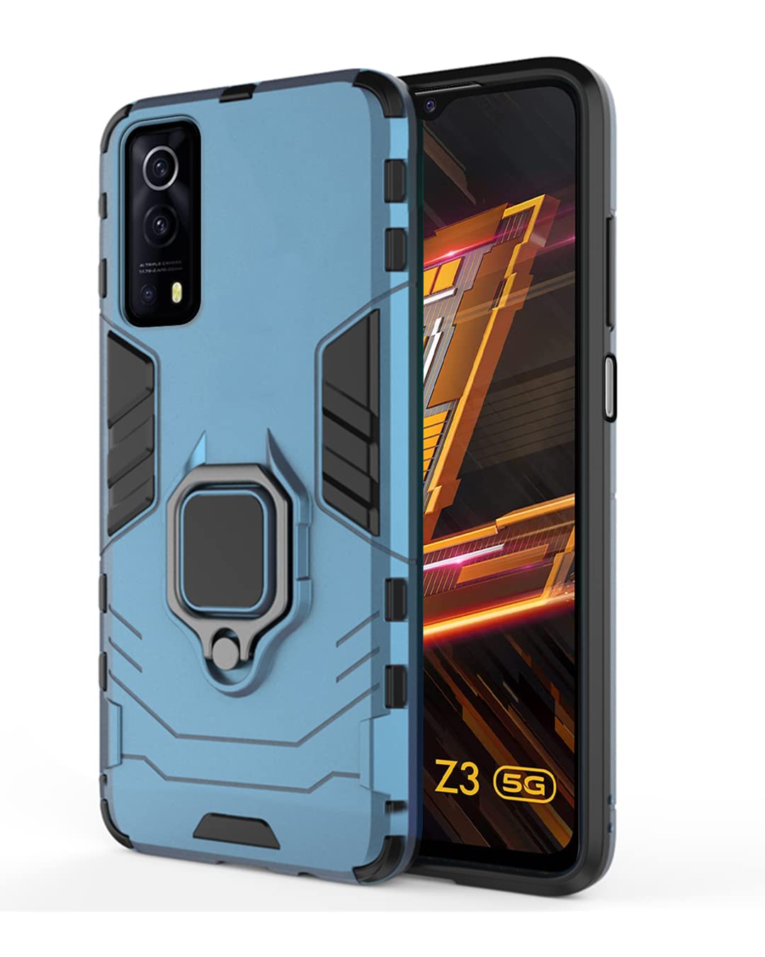 Pikkme blue back cover for iQOO Z3 5G