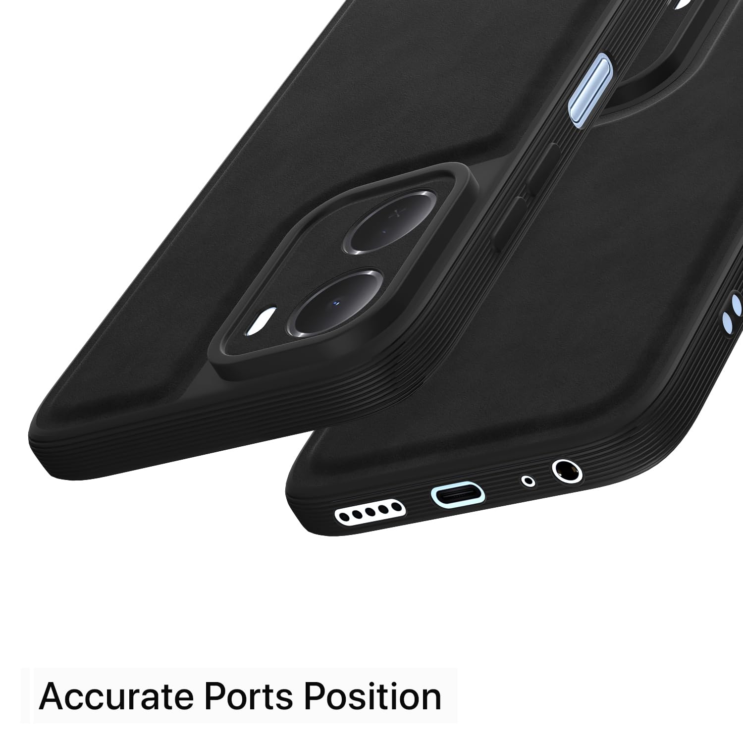 Black Leather mobile cover for Redmi 15A 5G – Pikkme – photo 4