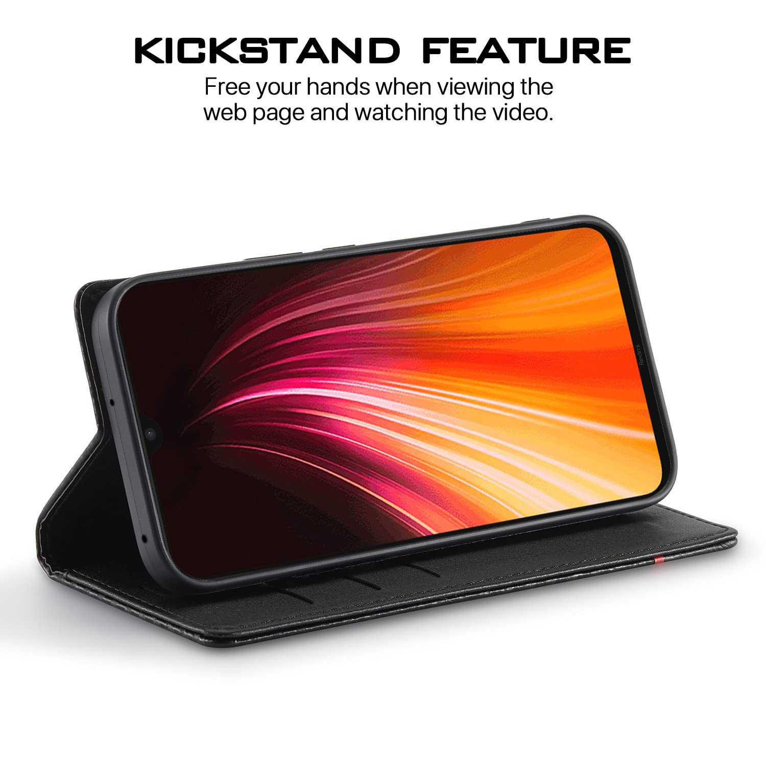 Redmi Note 8 wallet flip cover in black by Pikkme – photo 5