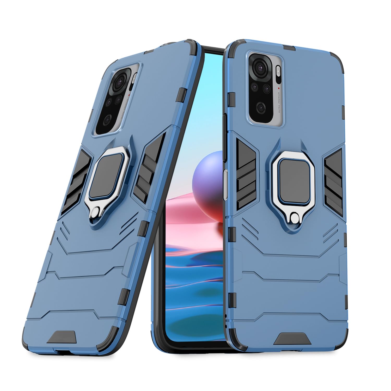  Redmi Note 10 / Redmi Note 10S D5 Tough Armor Back Cover - Blue