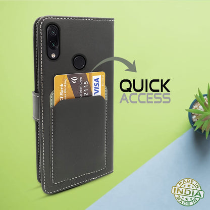 Grey Magnetic mobile flip cover for Redmi Note 7 Pro – Pikkme – photo 5