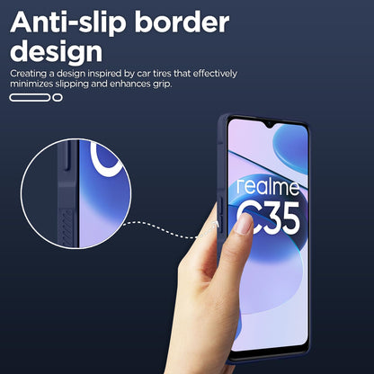 Realme C35 mobile back cover in blue by Pikkme – photo 4