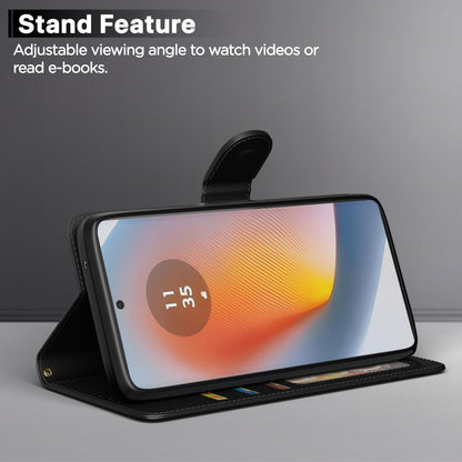 Moto Edge 50 Fusion/G96 5G wallet flip cover in black by Pikkme – photo 3