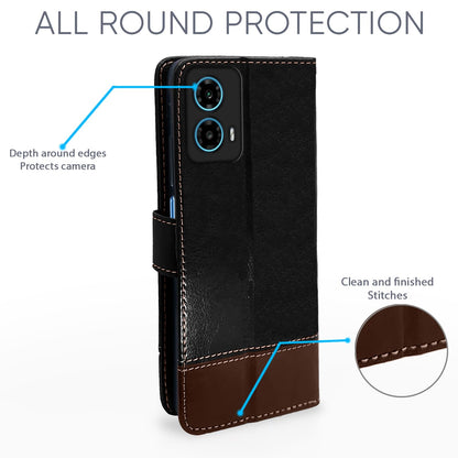 Pikkme Moto G24 Power Magnetic black & brown flip case – photo 3