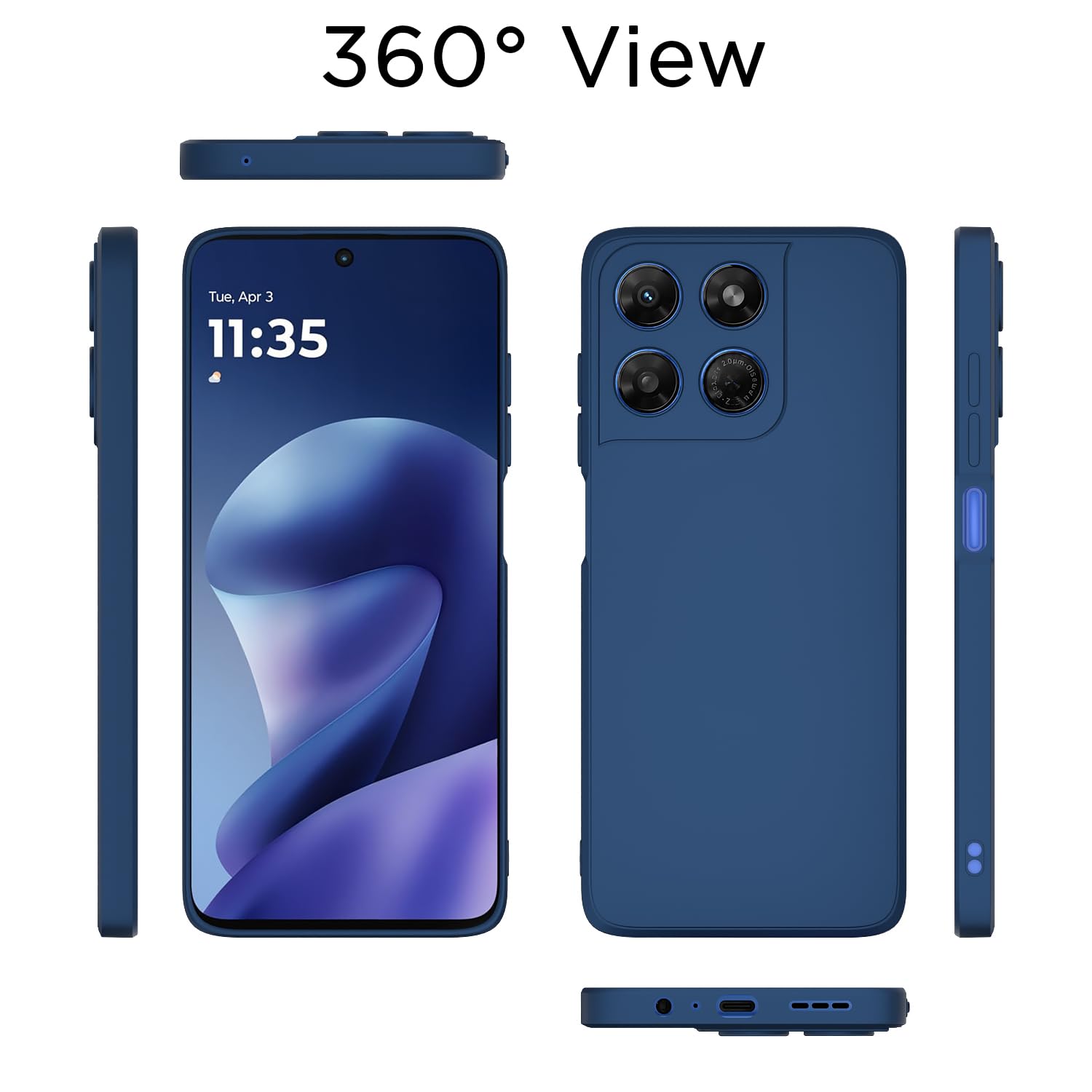 Pikkme Moto G37 Power 5G Matte blue phone cover – photo 4
