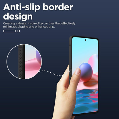 Redmi Note 10 4G/Note 10S Liquid Silicone mobile back cover in black by Pikkme – photo 4