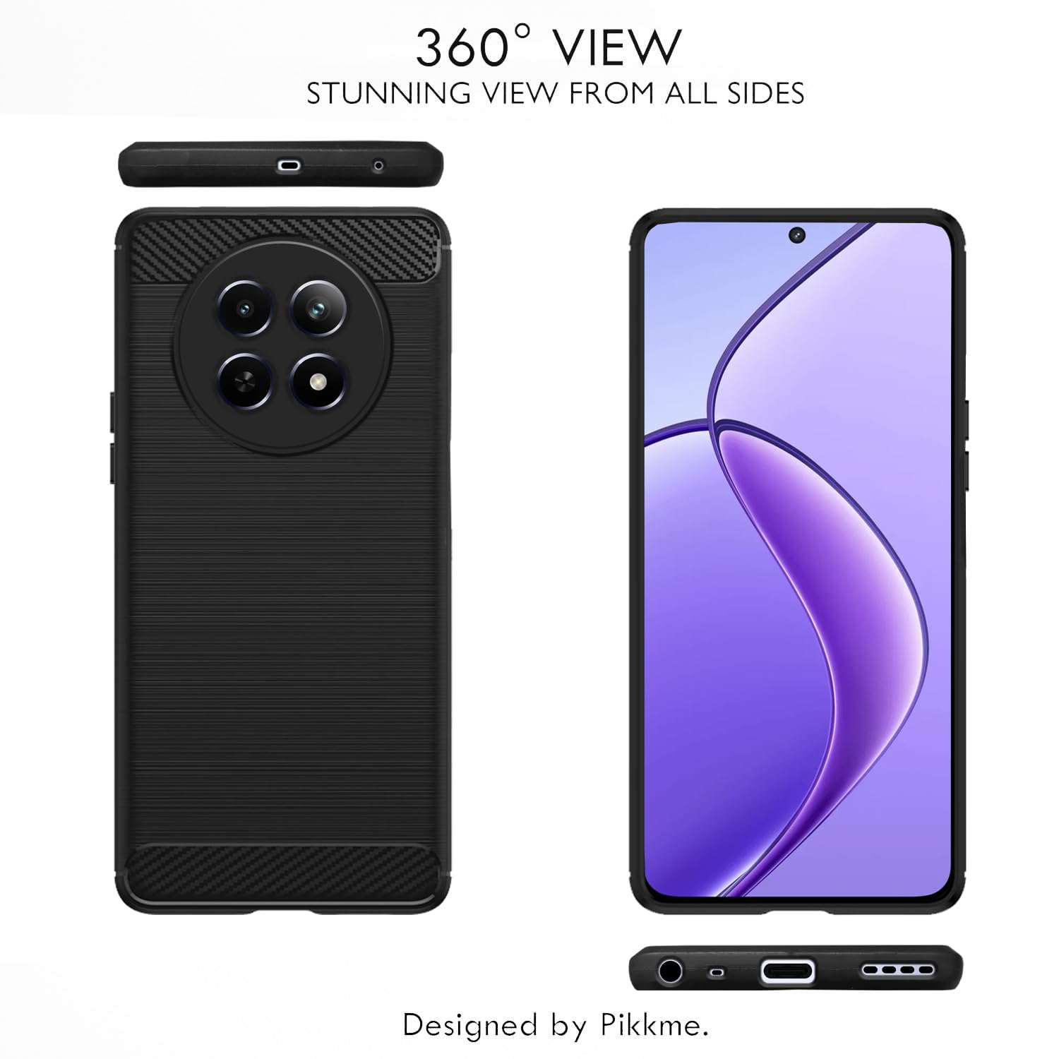 Pikkme Realme Narzo 70x 5G/N65/13/12/12X 5G/C65 Hybrid black mobile back cover – photo 7