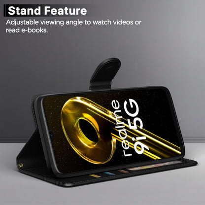 Realme 9i Wallet flip case in black by Pikkme – photo 3