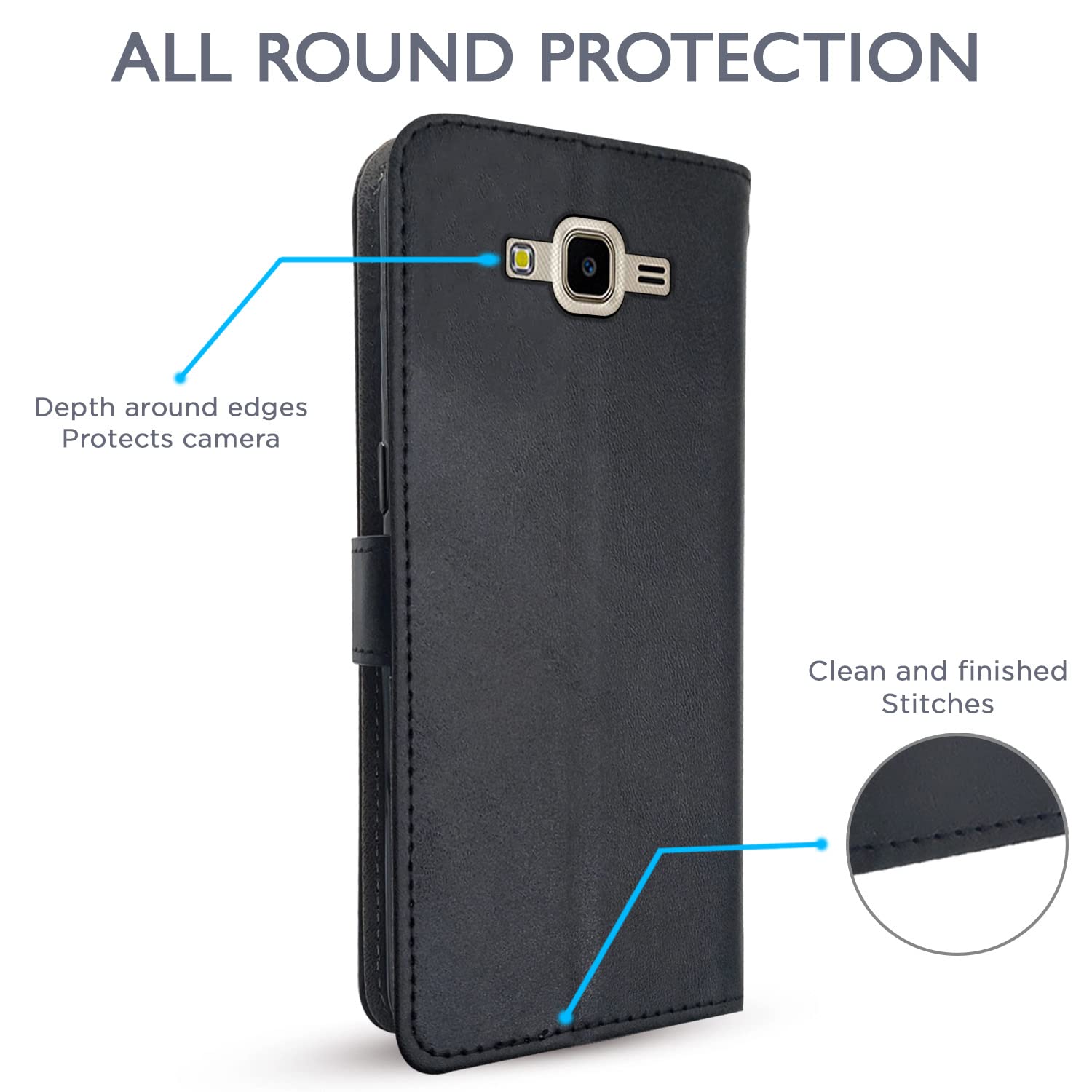 Black mobile flip cover for Samsung J7 – Pikkme – photo 4