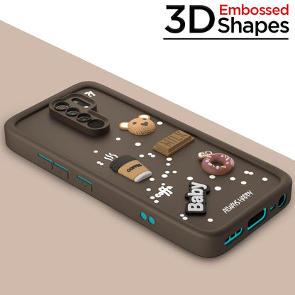 Pikkme Redmi 9 Prime/Poco M2 Cute Fun Cartoon 3D Bear Coffee Back Cover (Brown)