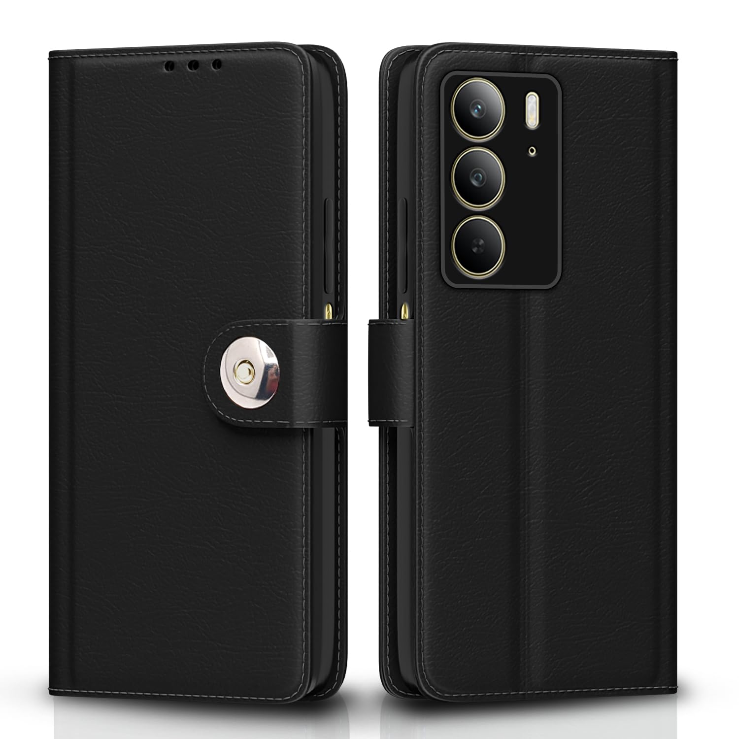 Pikkme black Button flip case for Realme C75