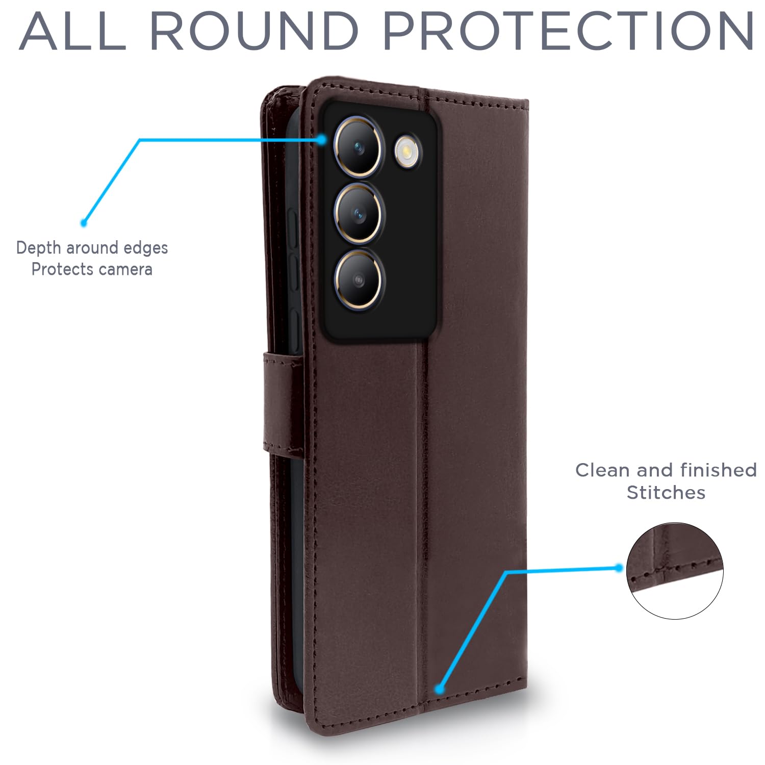 Coffee Wallet flip case for Vivo T3/Y200e 5G – Pikkme – photo 4