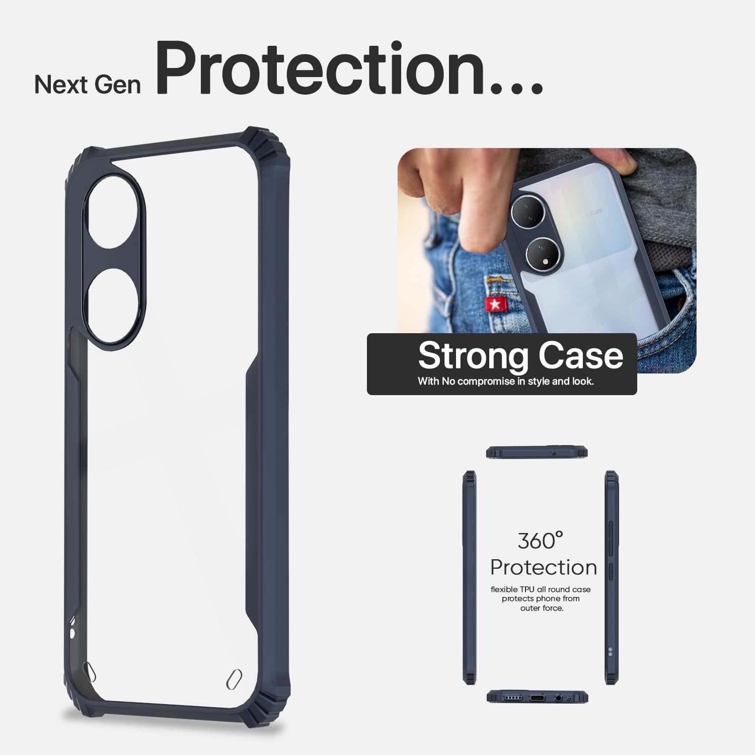 Pikkme Vivo Y100 5G blue mobile back cover – photo 6
