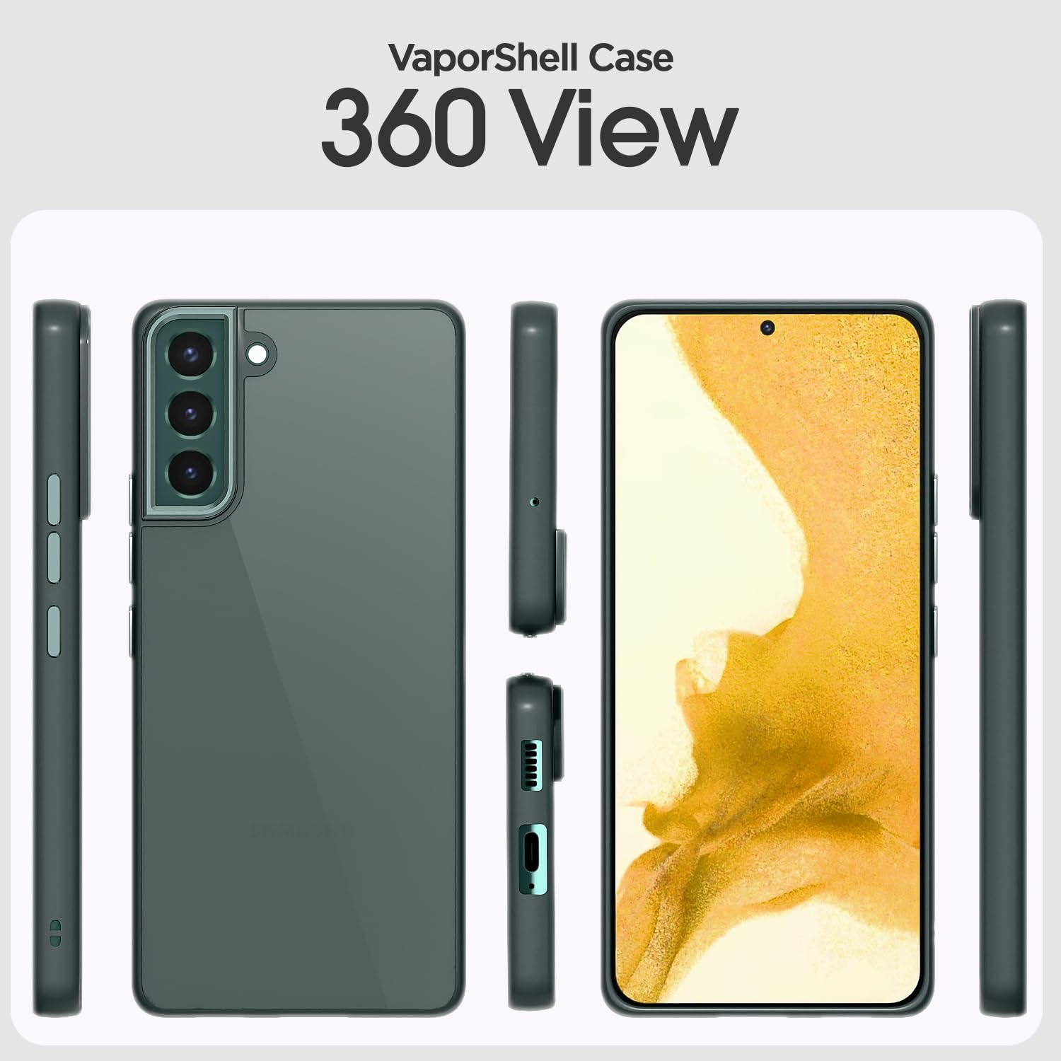 Pikkme Samsung S22 Plus 5G Chrome dark green phone cover – photo 2