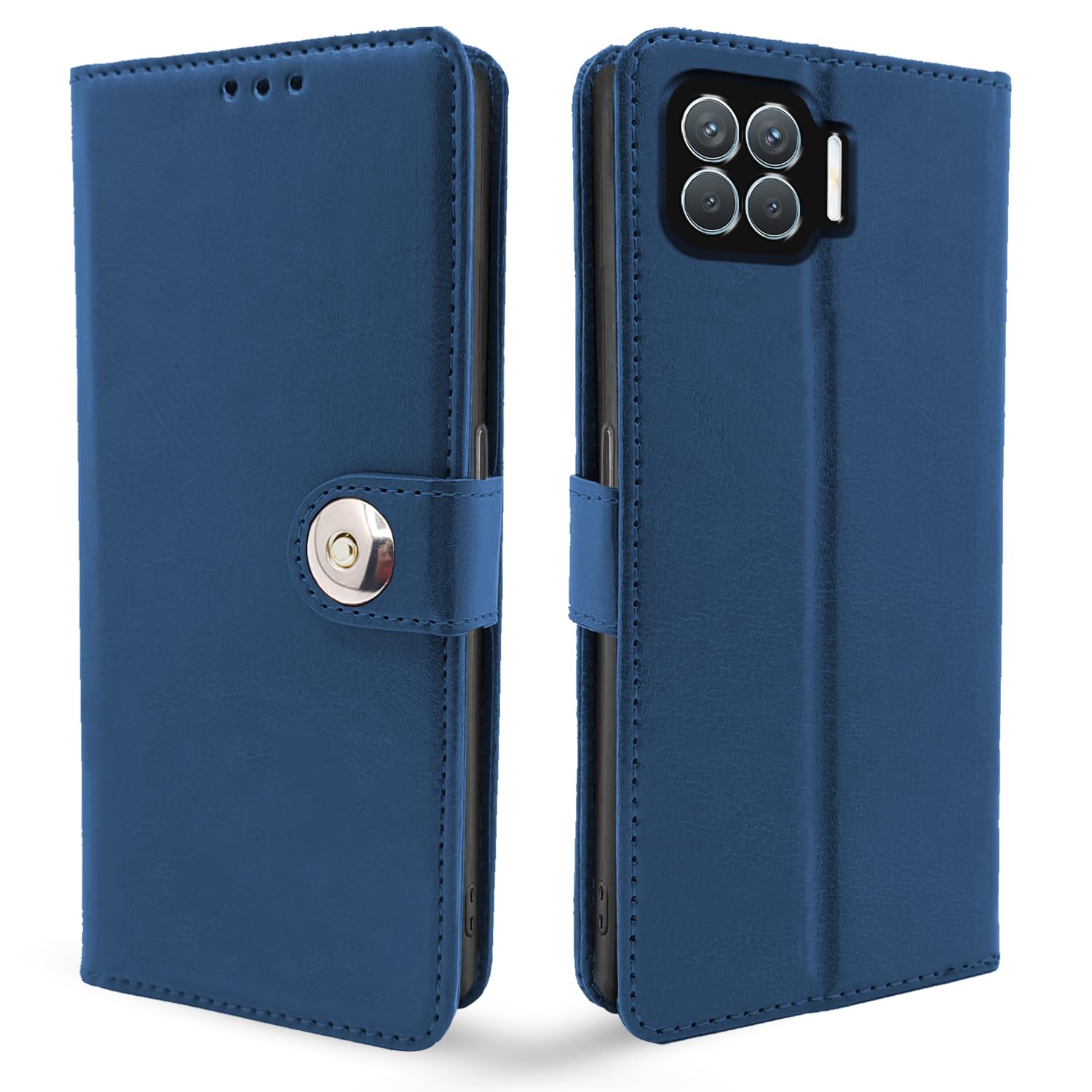 Pikkme blue flip cover for Oppo F17 Pro