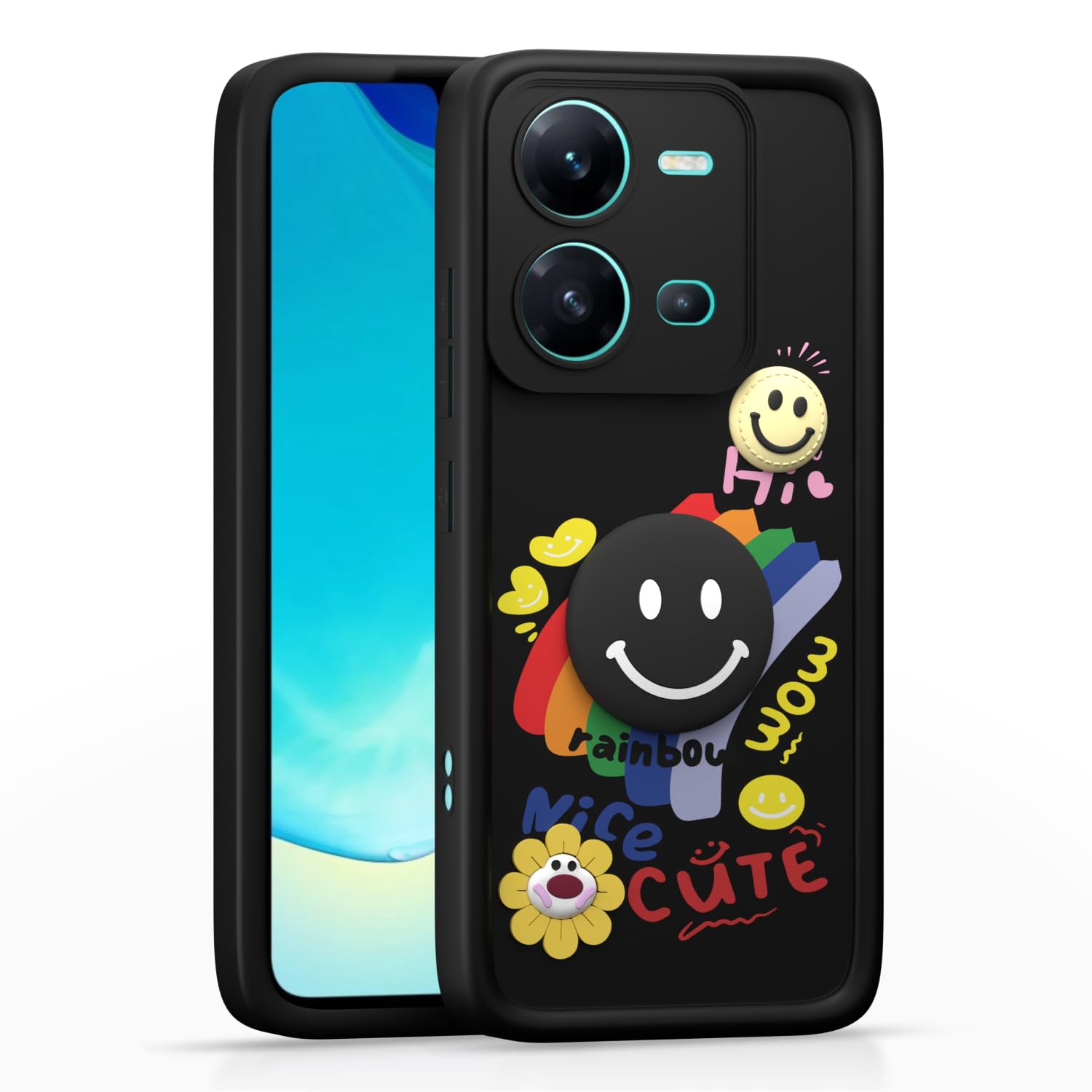 Pikkme Vivo V25 5G Soft Silicone black phone cover