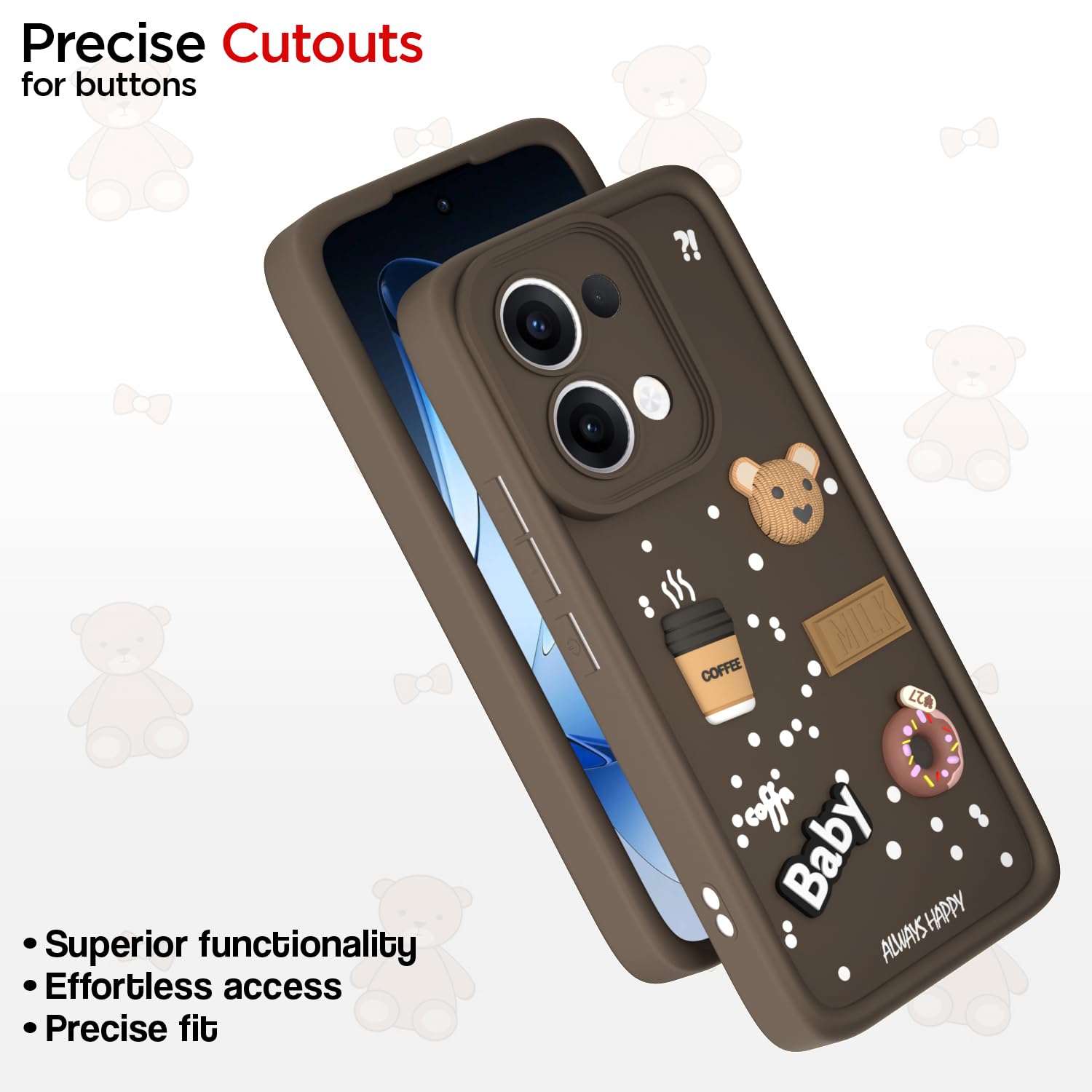 Pikkme Oppo Reno 13 5G/3D brown back cover – photo 6